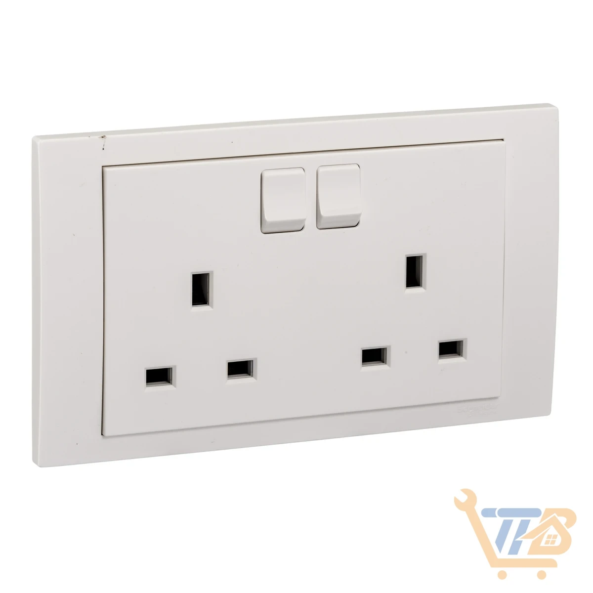 Schneider 施耐德電氣 Vivace 元雅 13A 兩位連保護門有掣插座 KB25_WE（白色）