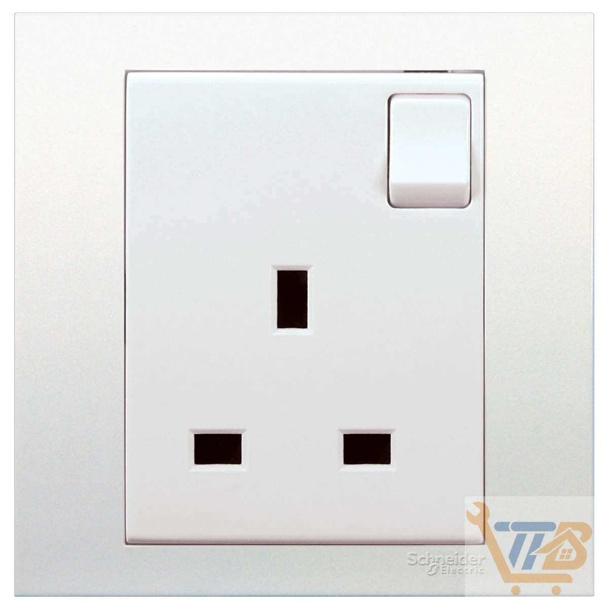 Schneider 施耐德電氣 Vivace 元雅 13A 單位連保護門有掣插座 KB15_WE（白色）